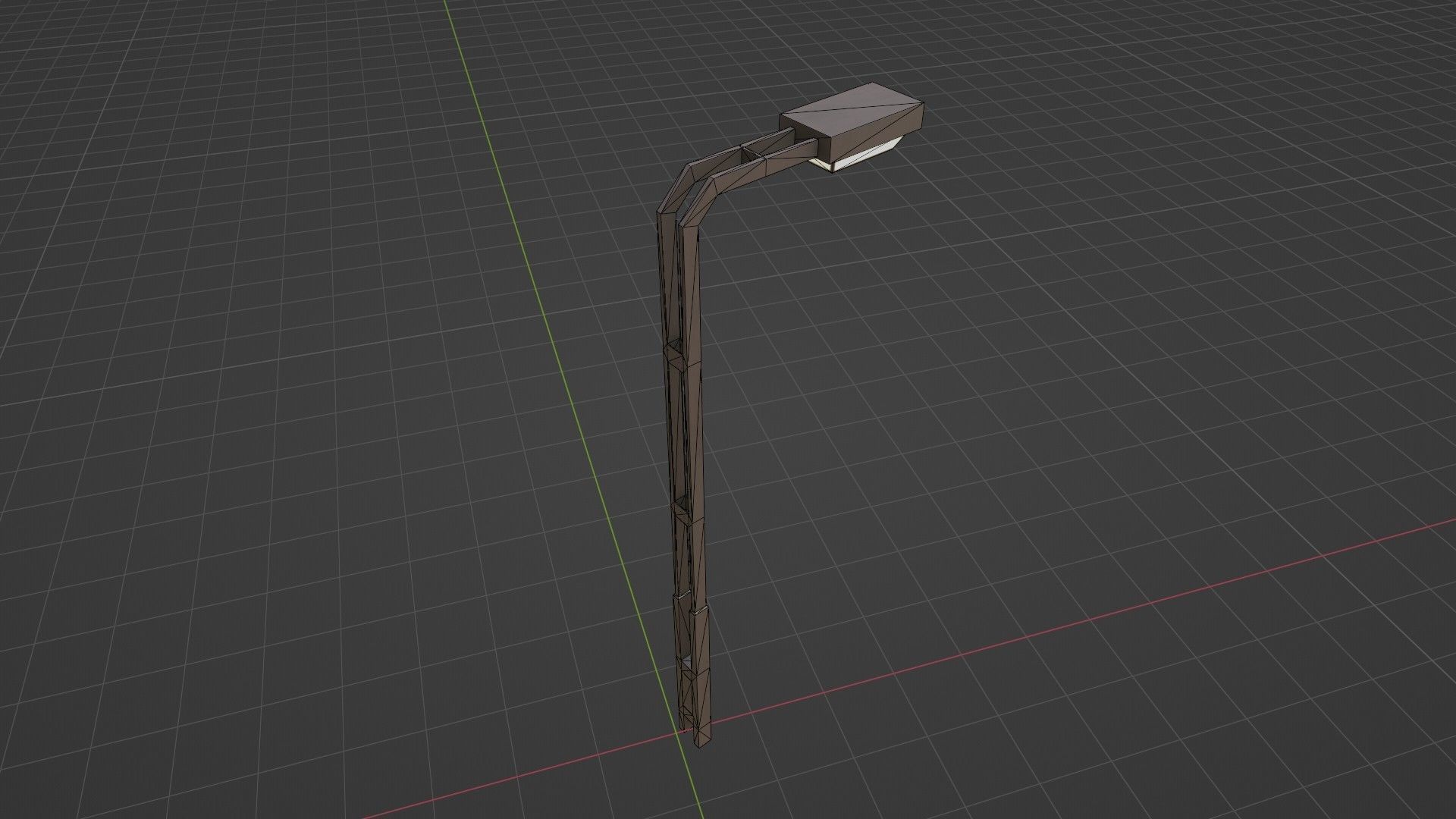 Old Japanese Street Lights lamp post Low-poly 3D model_42