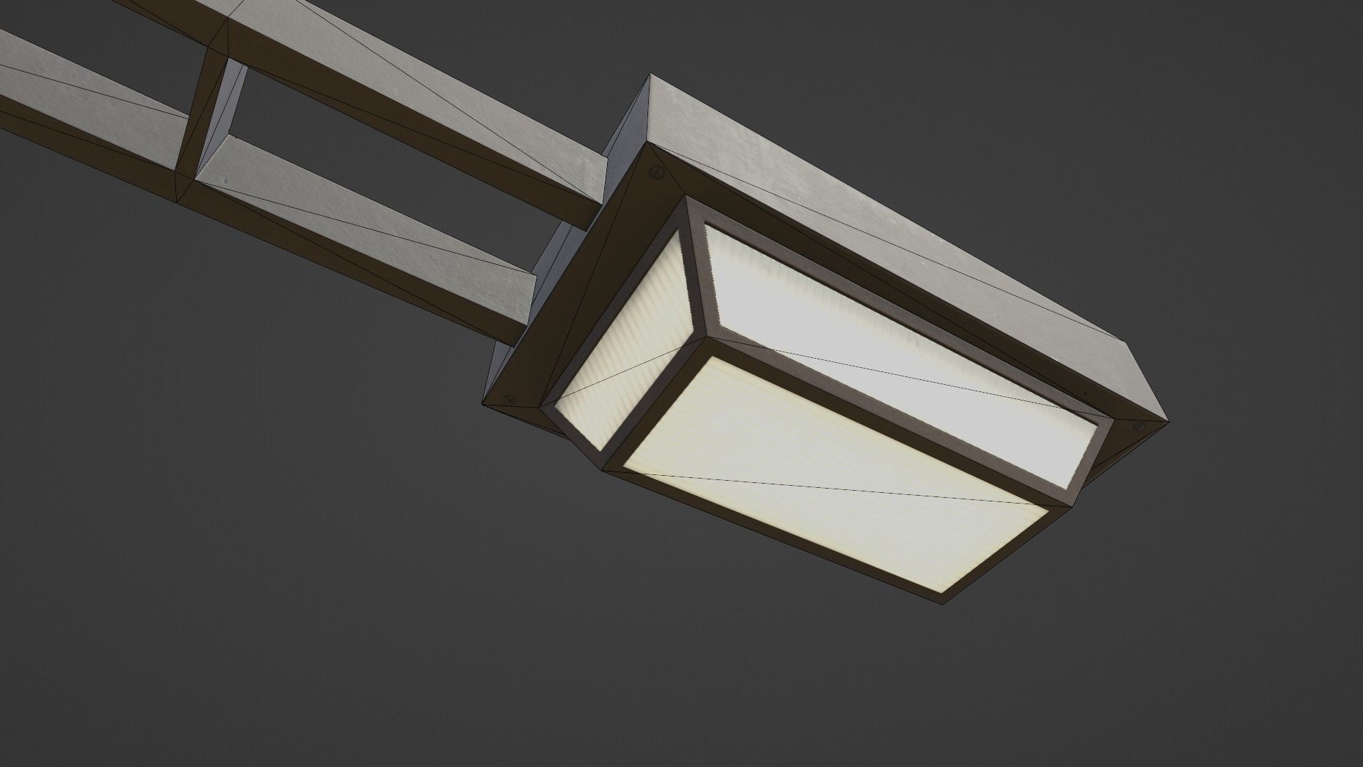 Old Japanese Street Lights lamp post Low-poly 3D model_44