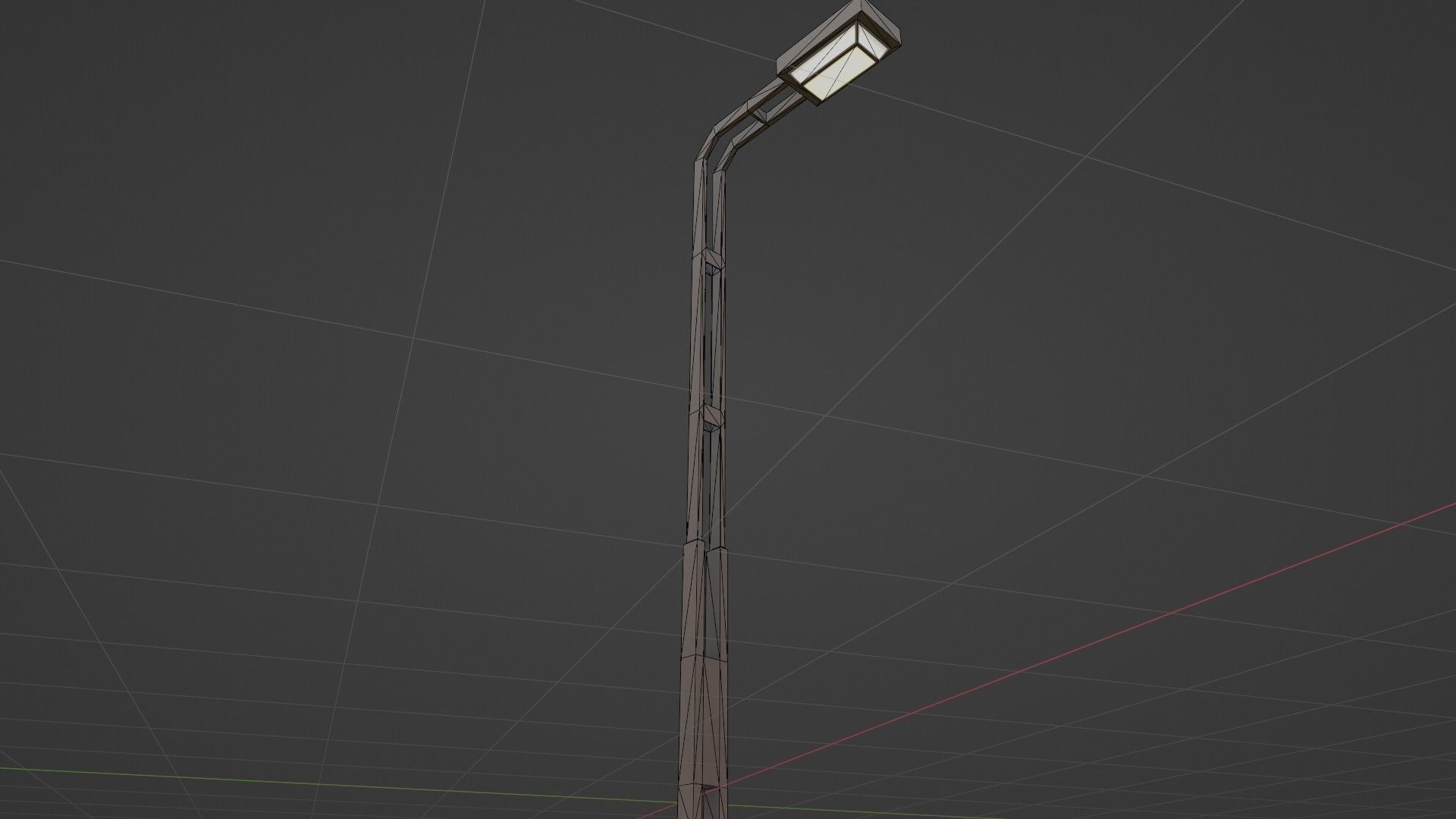 Old Japanese Street Lights lamp post Low-poly 3D model_41