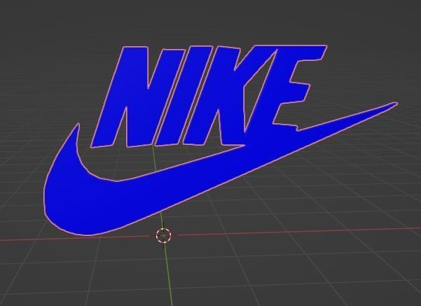 Nike 3d Logo Low-poly 3D model_11