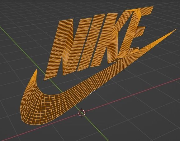 Nike 3d Logo Low-poly 3D model_6