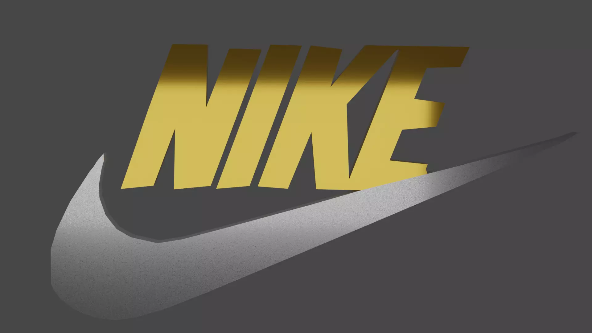 Nike 3d Logo Low-poly 3D model_0