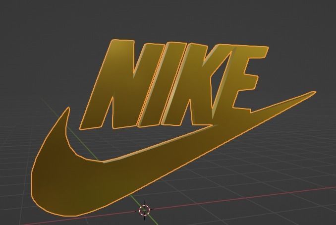 Nike 3d Logo Low-poly 3D model_4