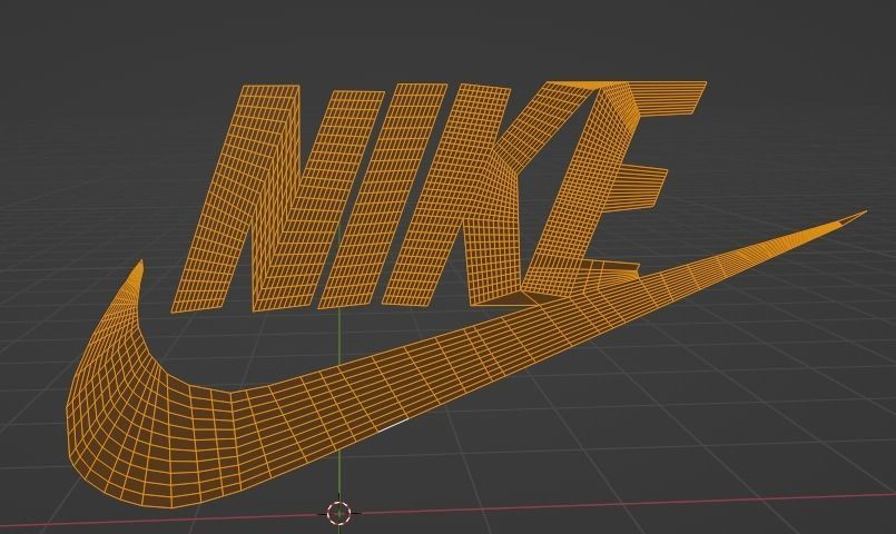 Nike 3d Logo Low-poly 3D model_5