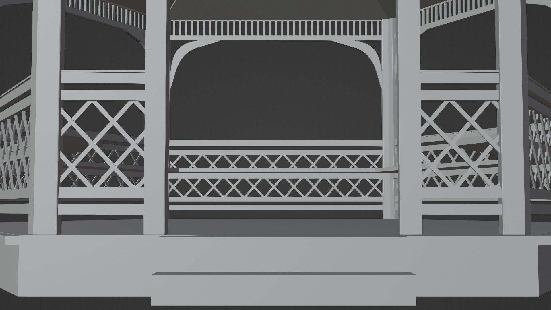 Wooden gazebo 3D model_28