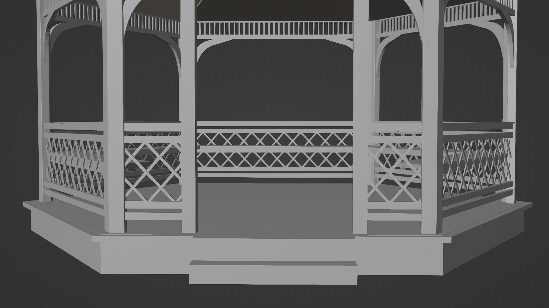 Wooden gazebo 3D model_31