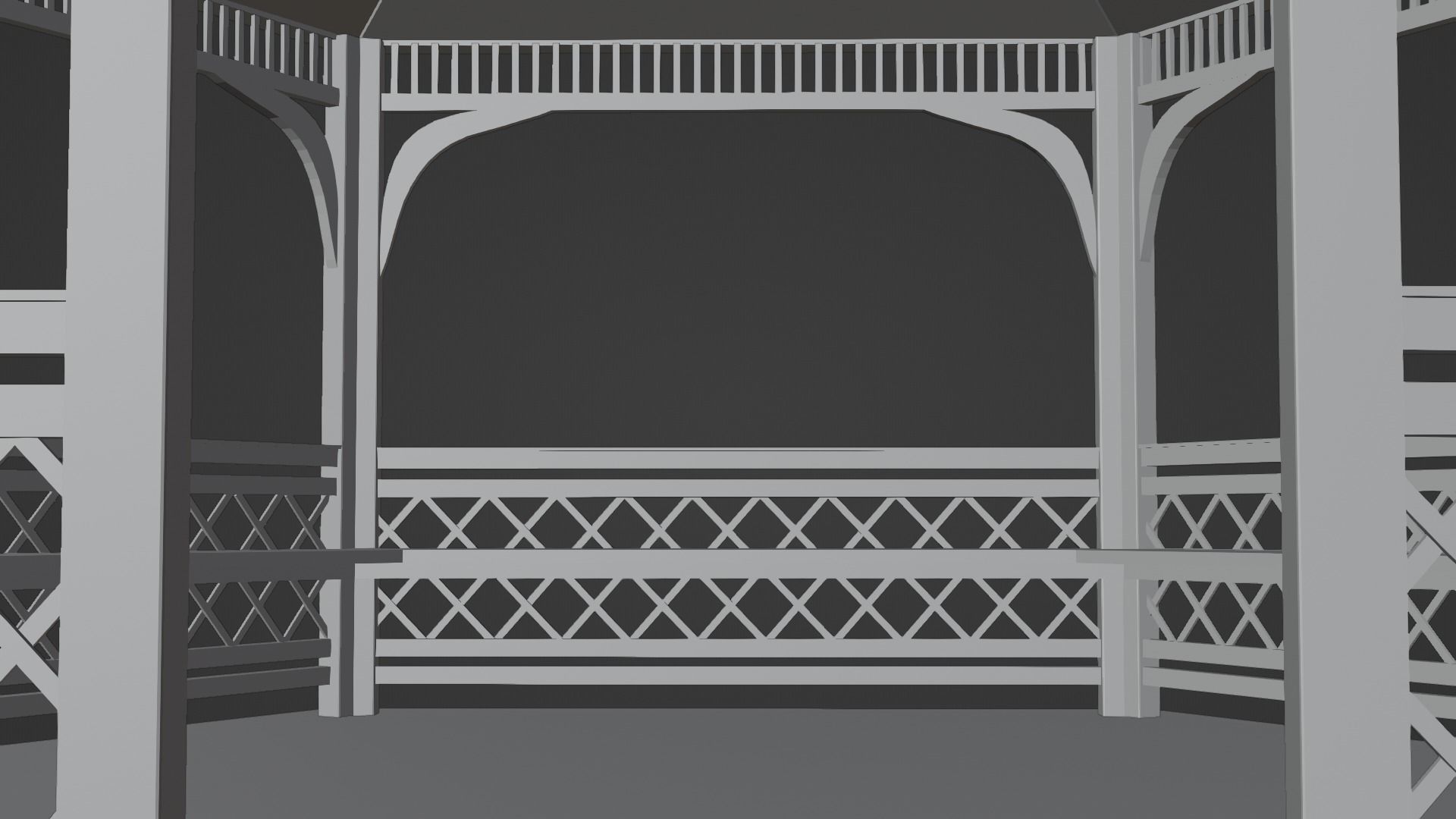 Wooden gazebo 3D model_21