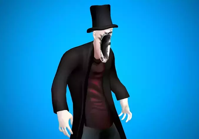 Faceless Man - Fantasy Character - Lowpoly Rigged Animated Low-poly 3D model