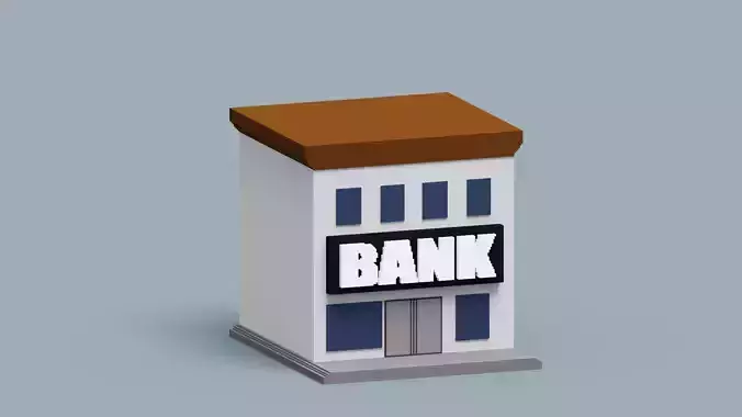 Voxel mini Bank 3D model | CGTrader