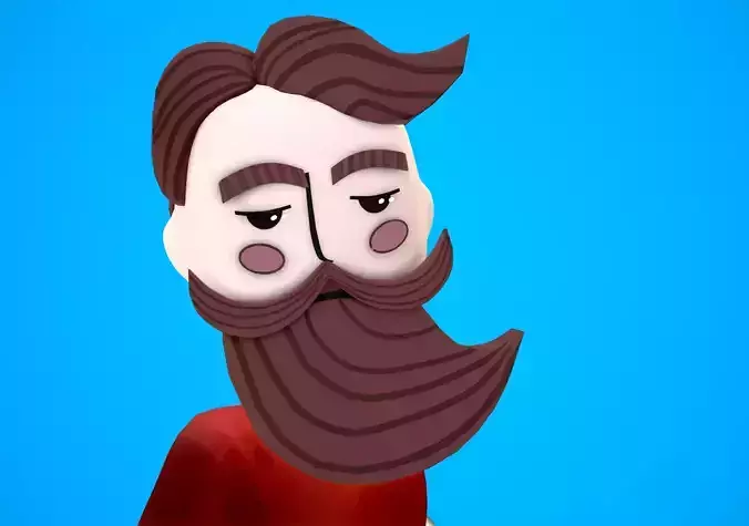 CoolStickman - Lowpoly Cool Funny Character  Low-poly 3D model