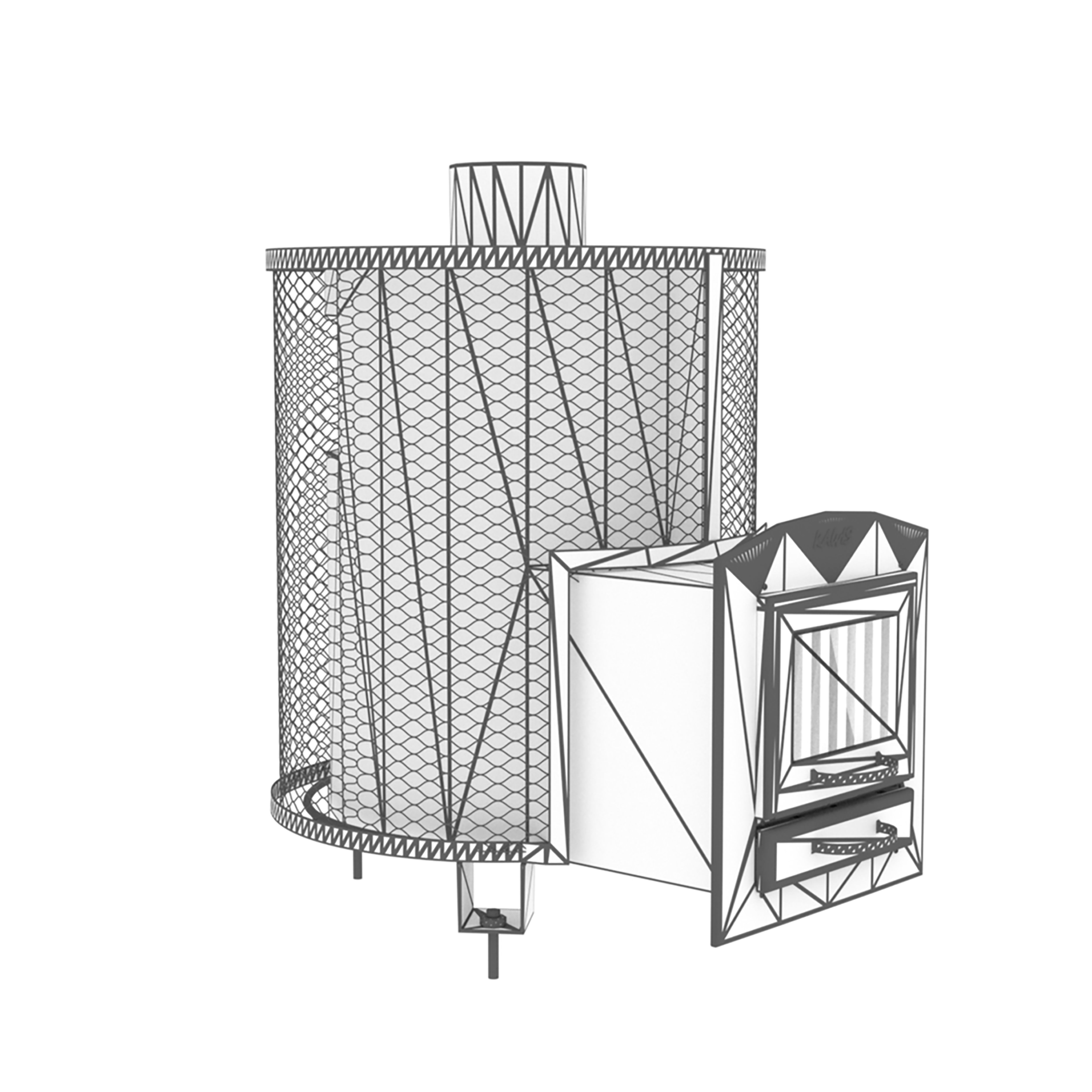Sauna stove 3D model_3