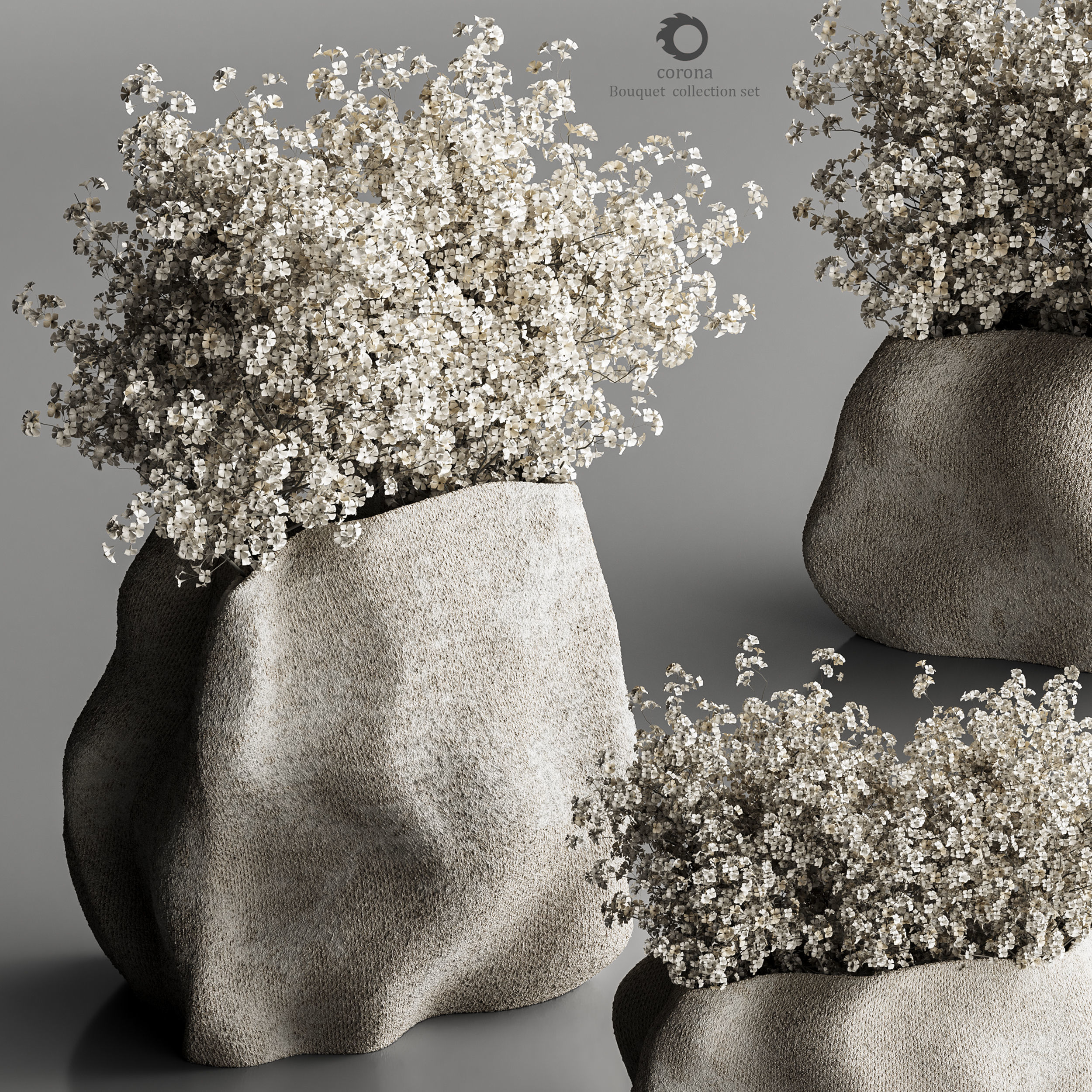 Bouquet collection set 012 3D model_2