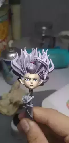 Fairy Tail - Mirajane Head Sculpt - Dynamic Hair - Easy Paint 3D print model