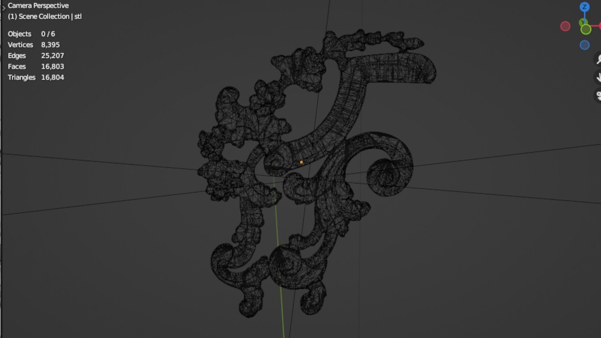 Classic decor ornament 166 3D model_6