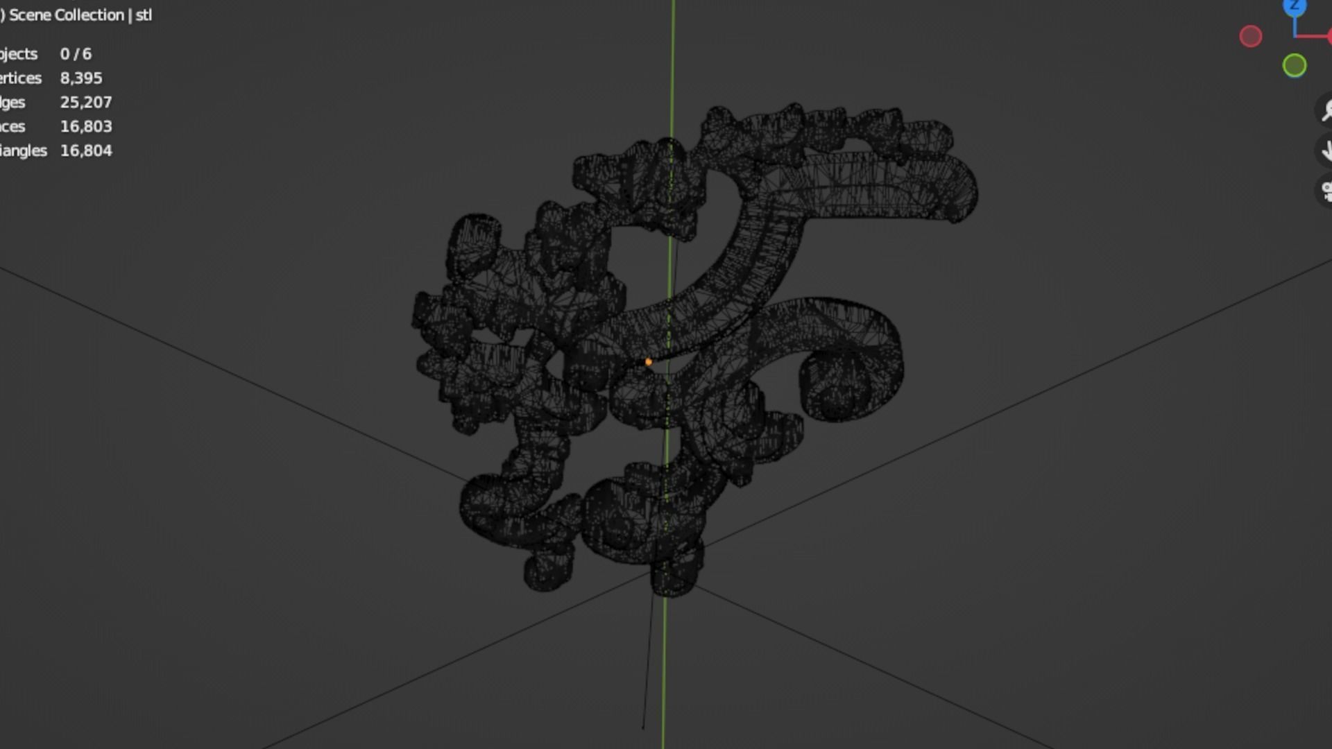 Classic decor ornament 166 3D model_5