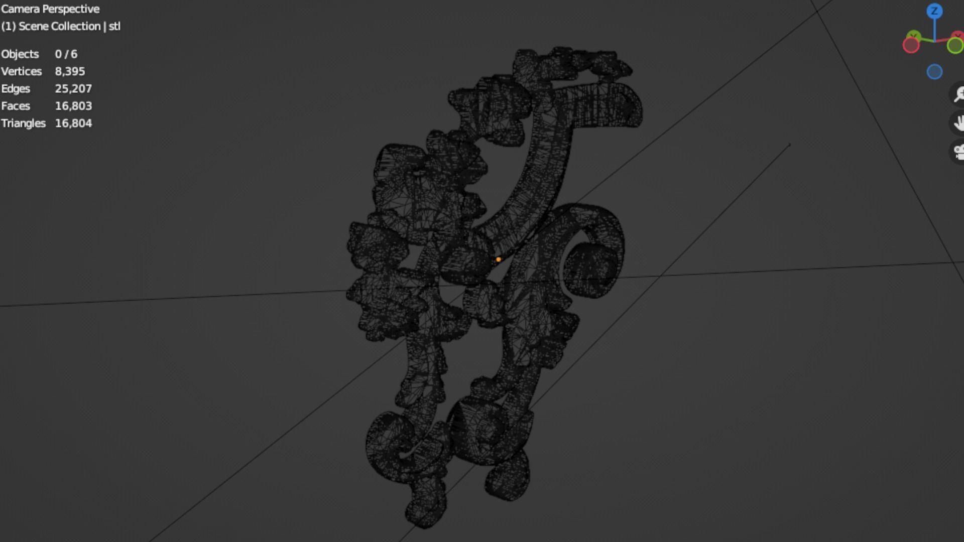 Classic decor ornament 166 3D model_7