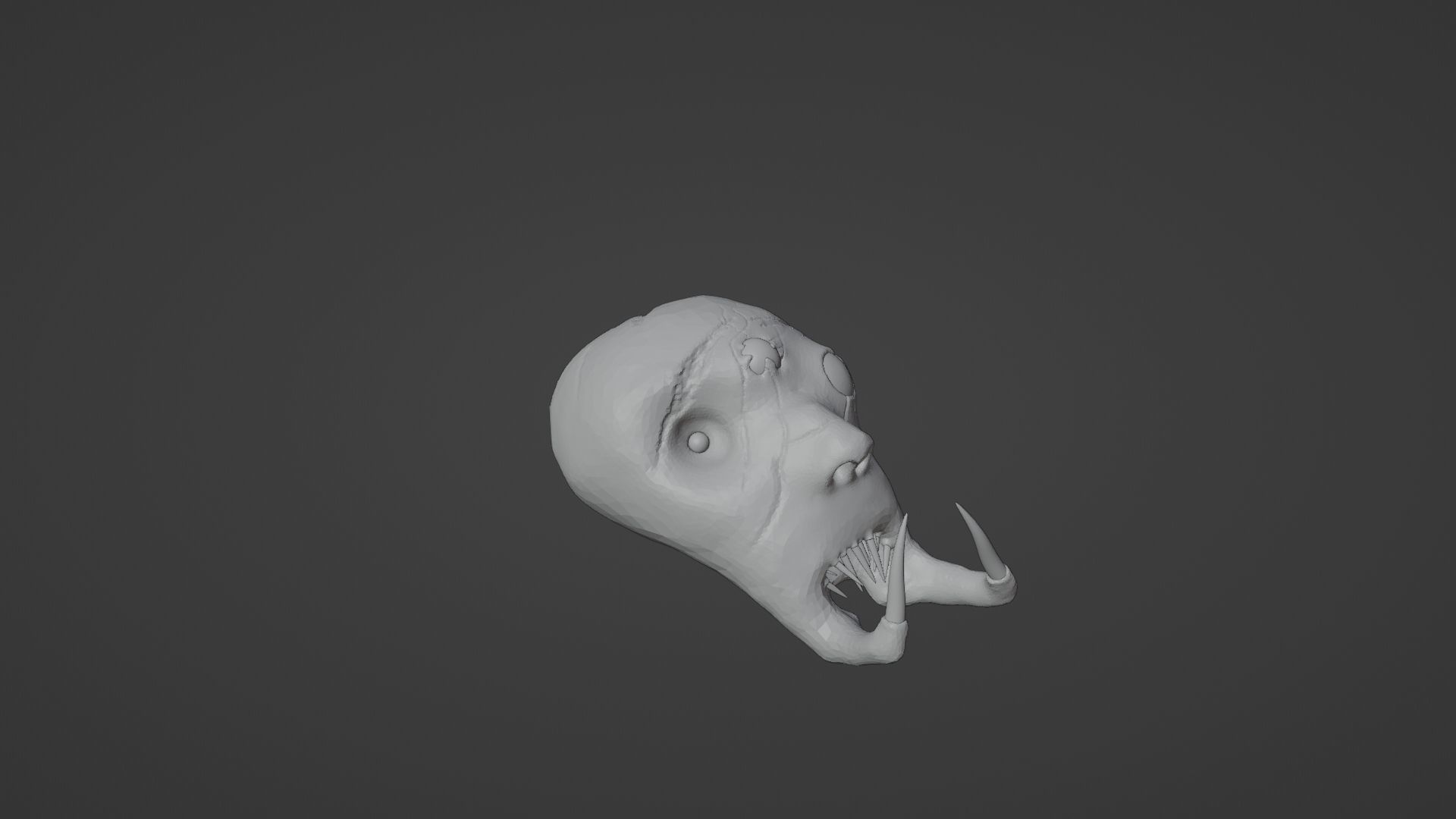 Spider human face build 3D model_2