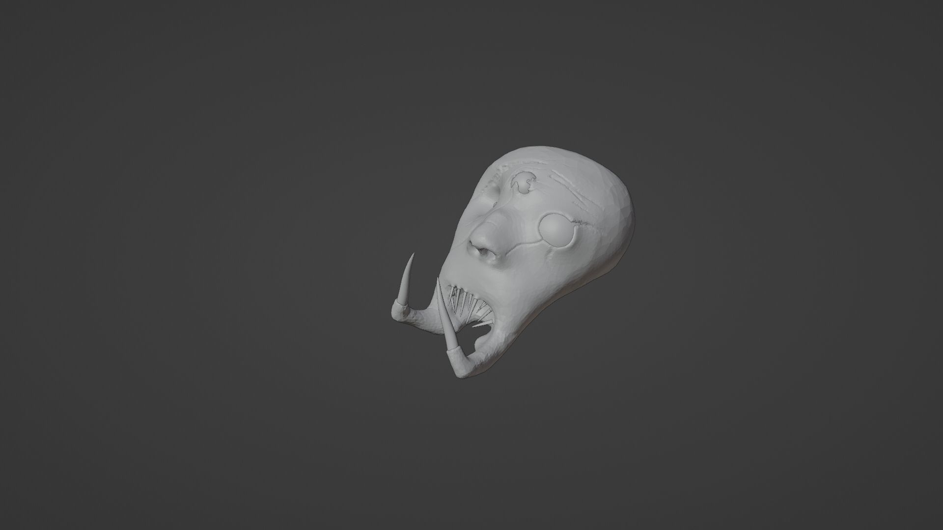 Spider human face build 3D model_1