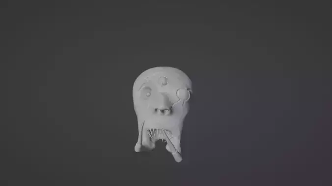 Spider human face build 3D model