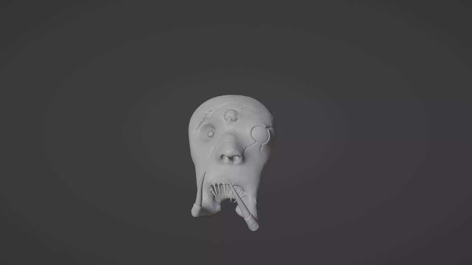 Spider human face build 3D model_0
