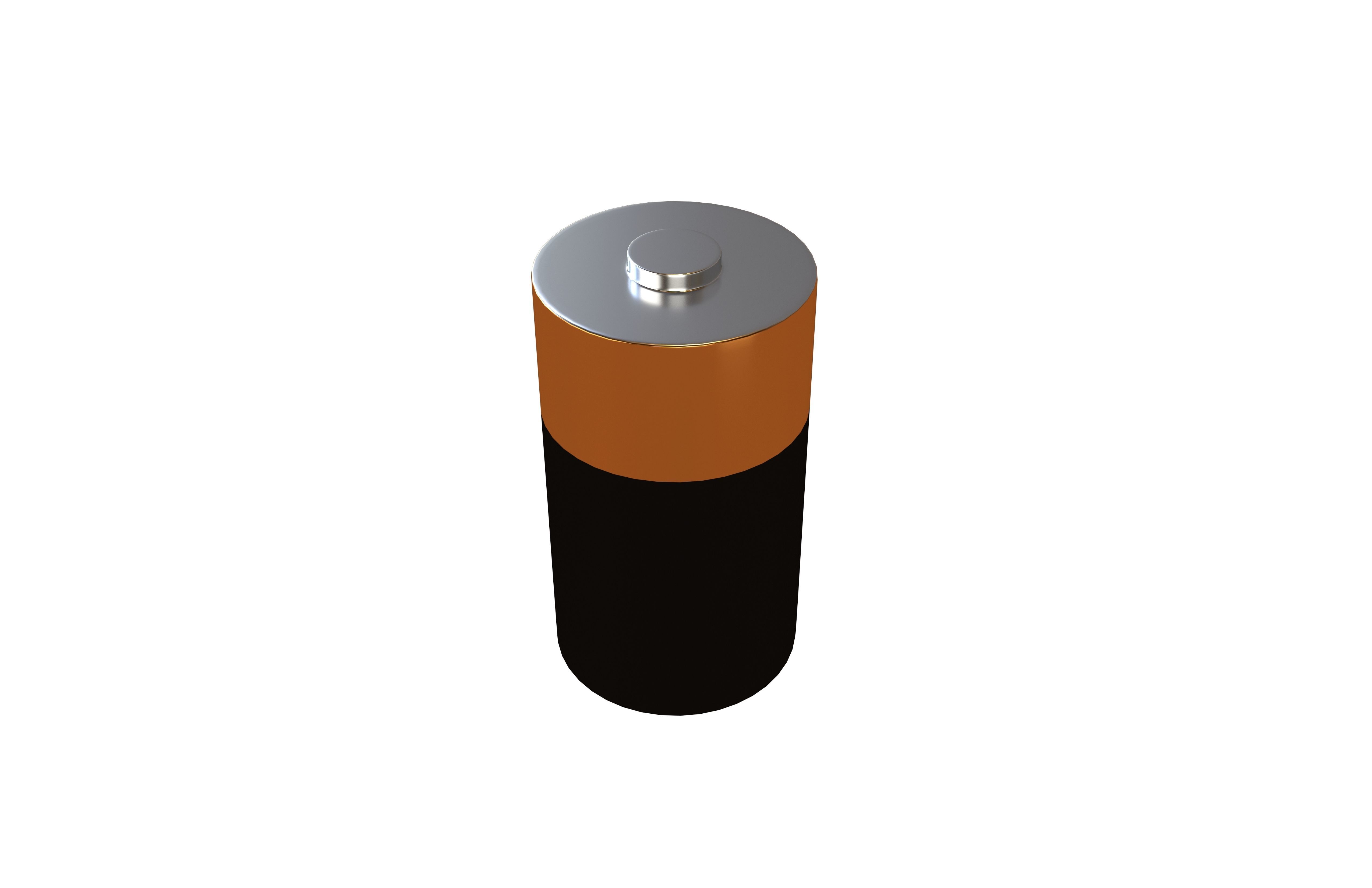 C Battery v1 001 Low-poly 3D model_2