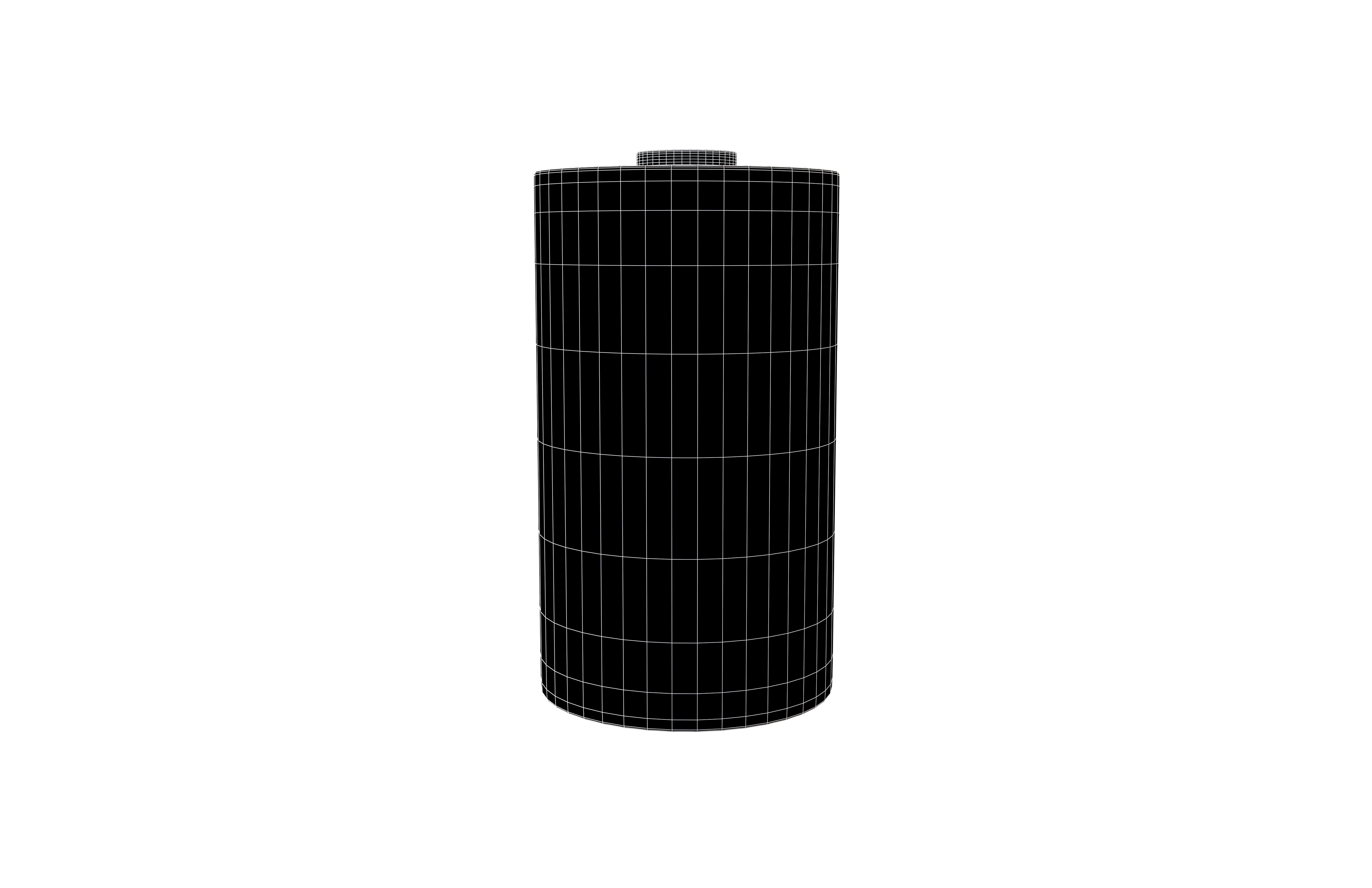 C Battery v1 001 Low-poly 3D model_4