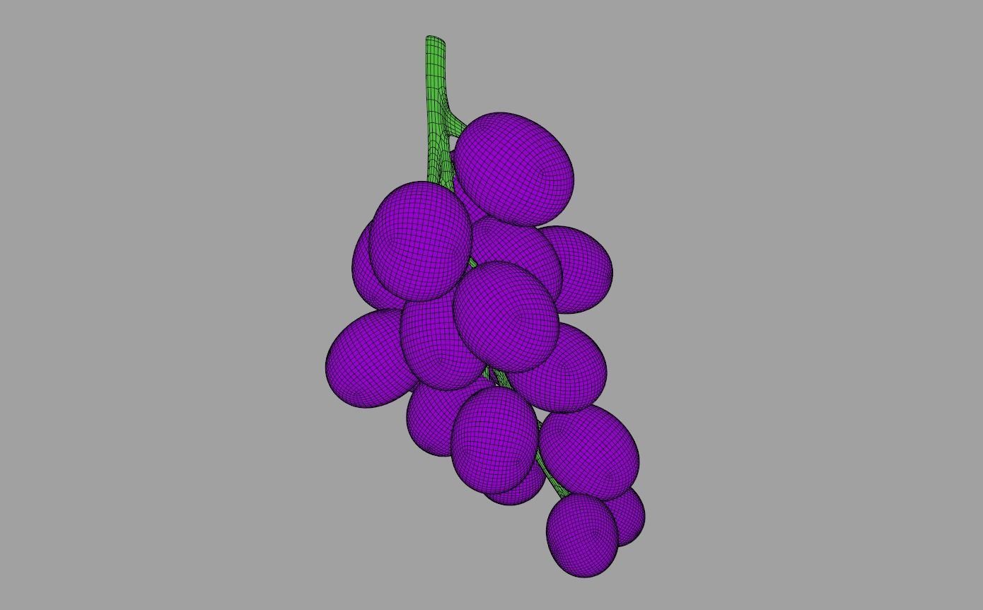 Toon Grapes 3D model_6