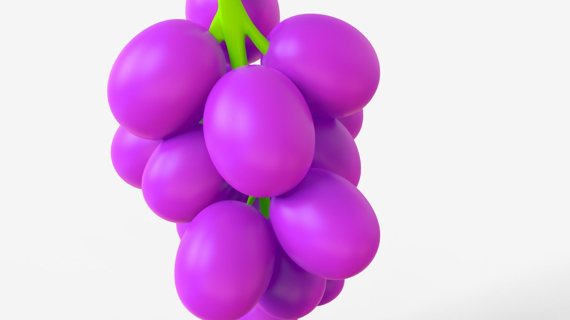 Toon Grapes 3D model_2