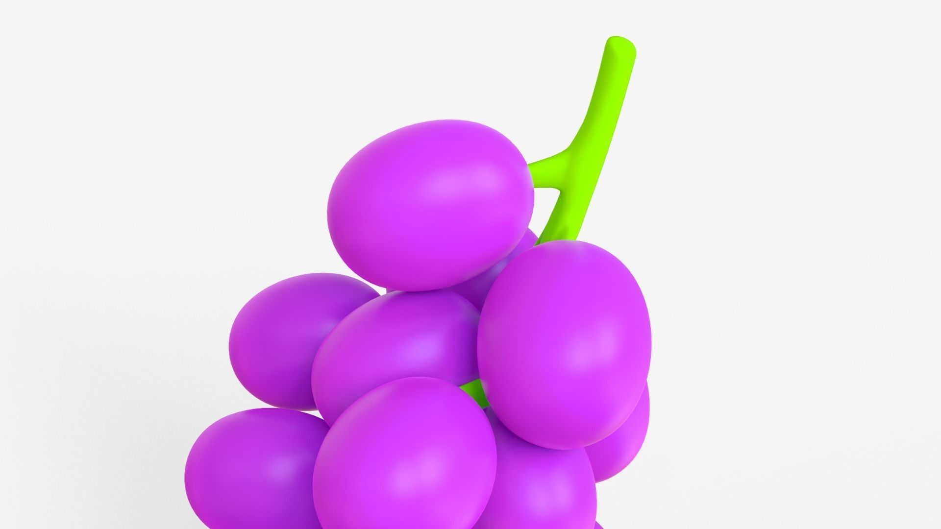 Toon Grapes 3D model_1