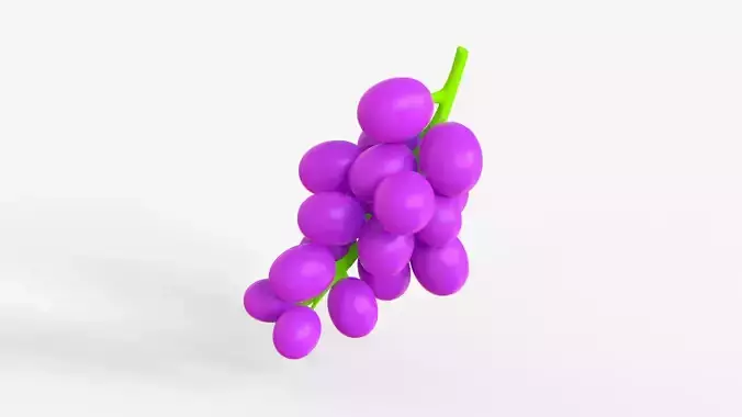 Toon Grapes 3D model