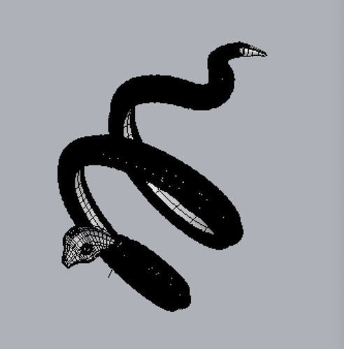Jewelry snake ring 3D print model
