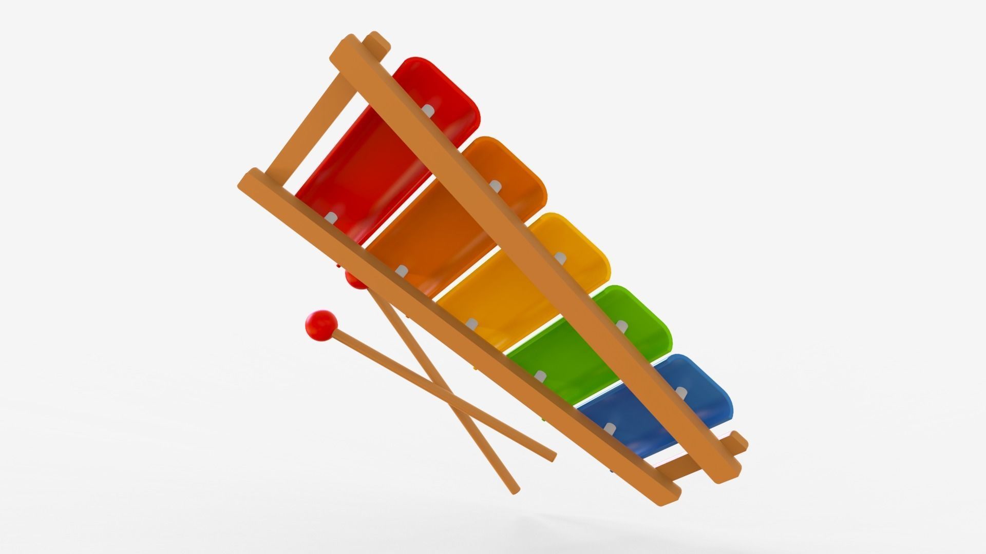 Toon Xylophon 3D model_2