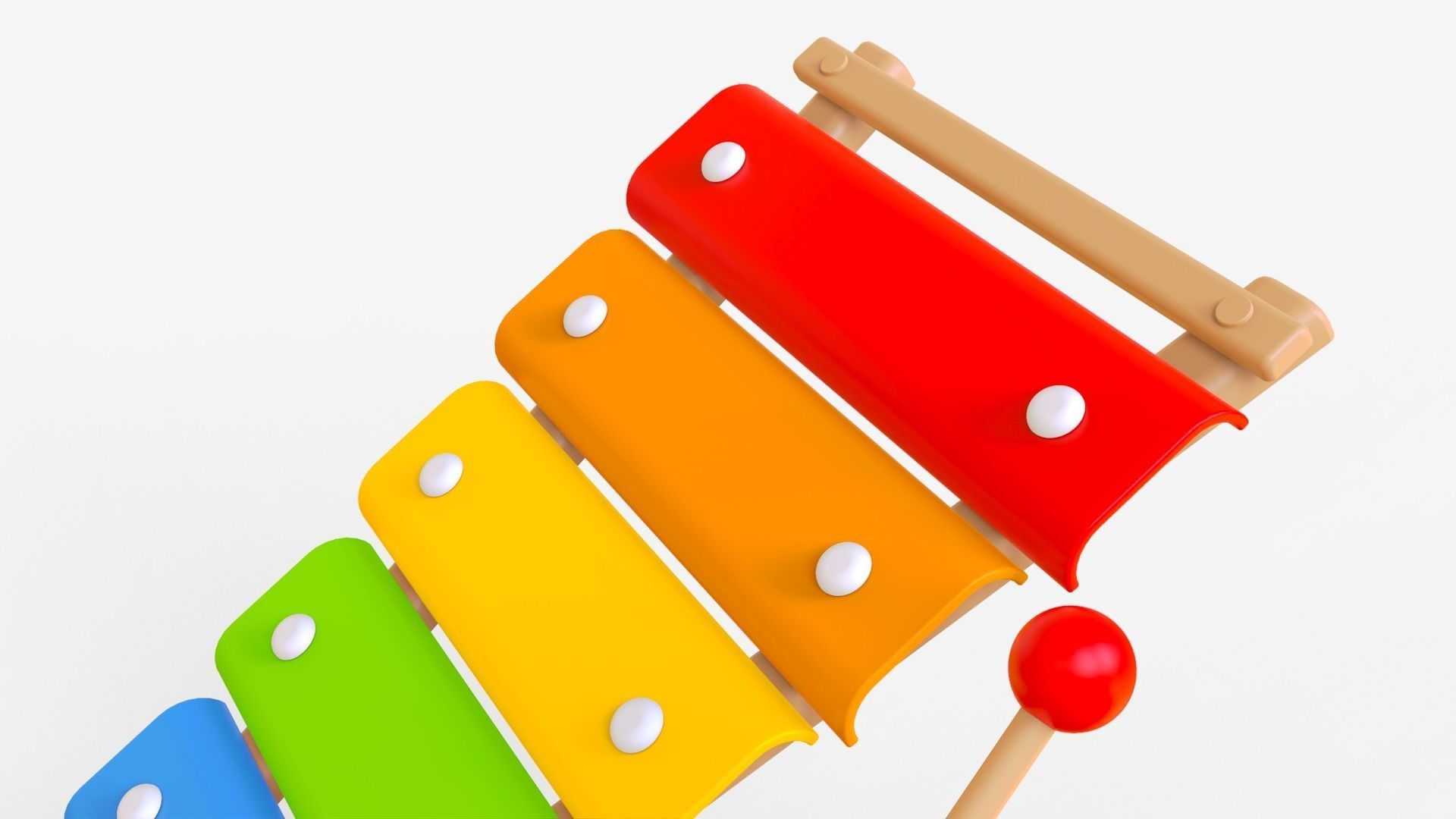 Toon Xylophon 3D model_1