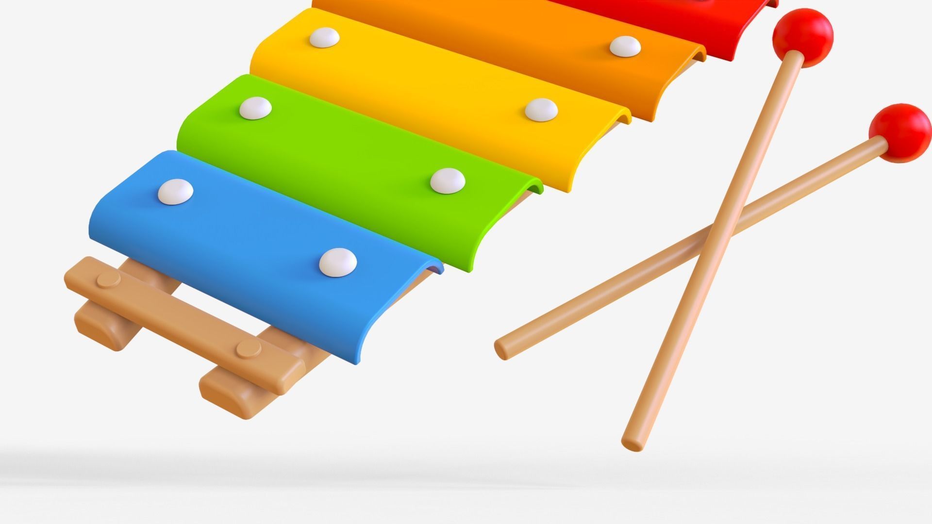 Toon Xylophon 3D model_3