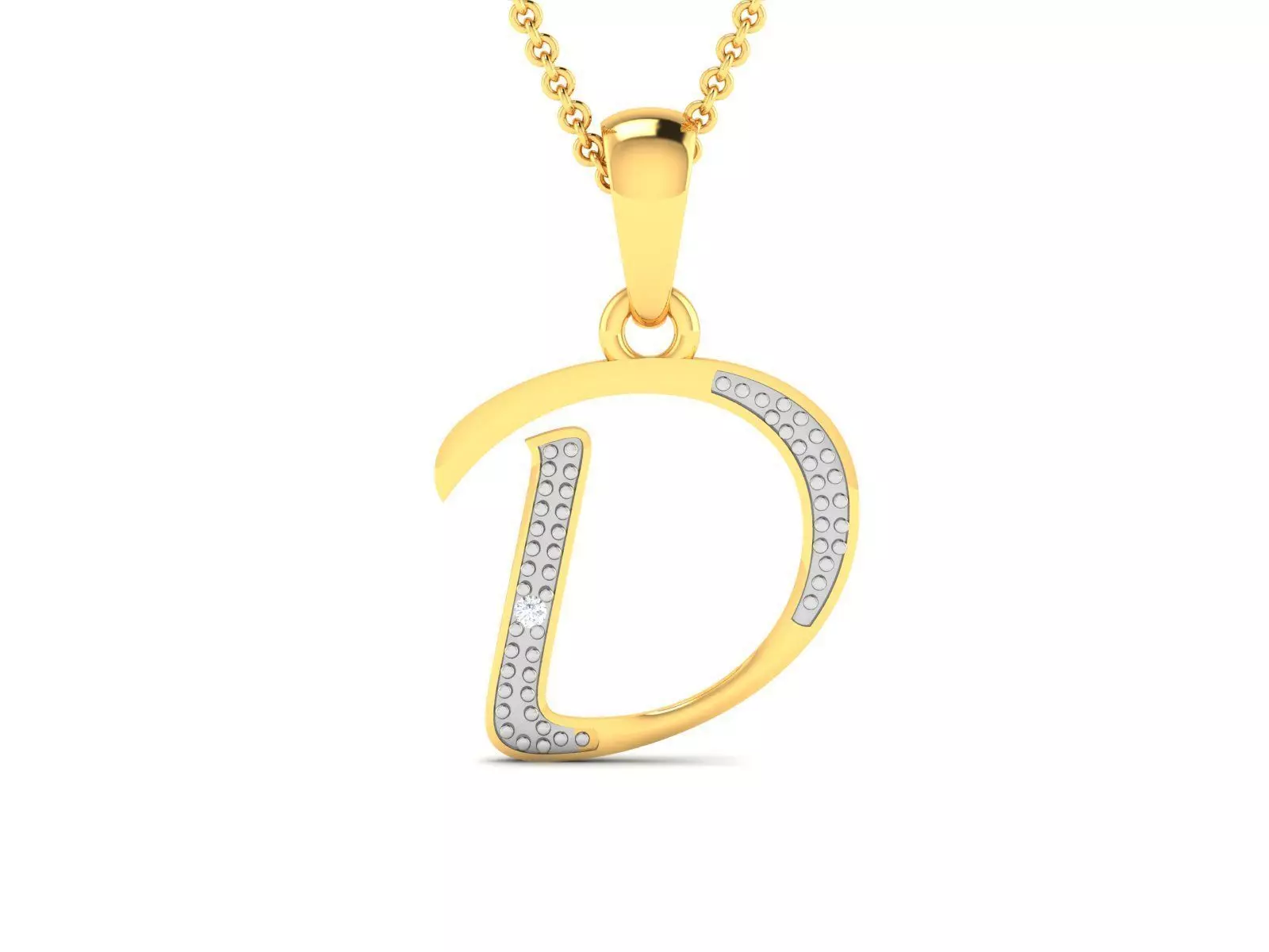 Alphabet pendant 3D print model_0