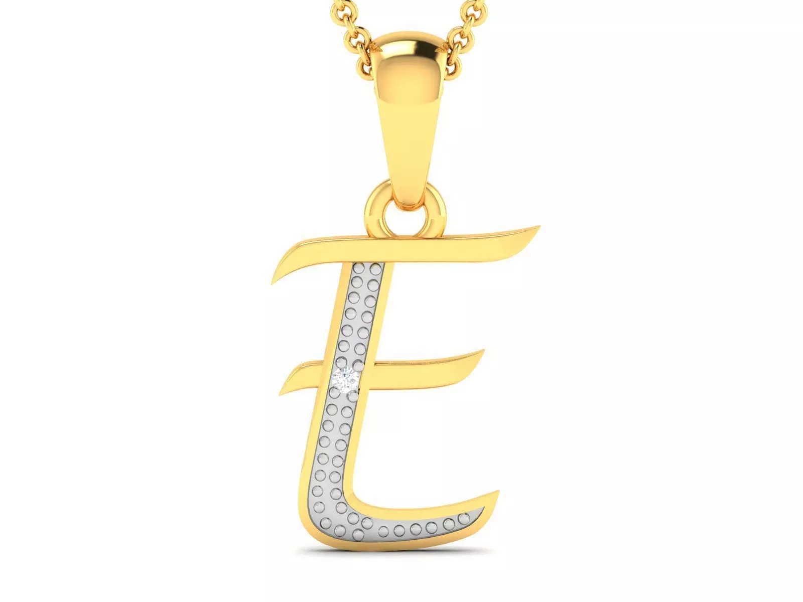 Alphabet pendant 3D print model_0