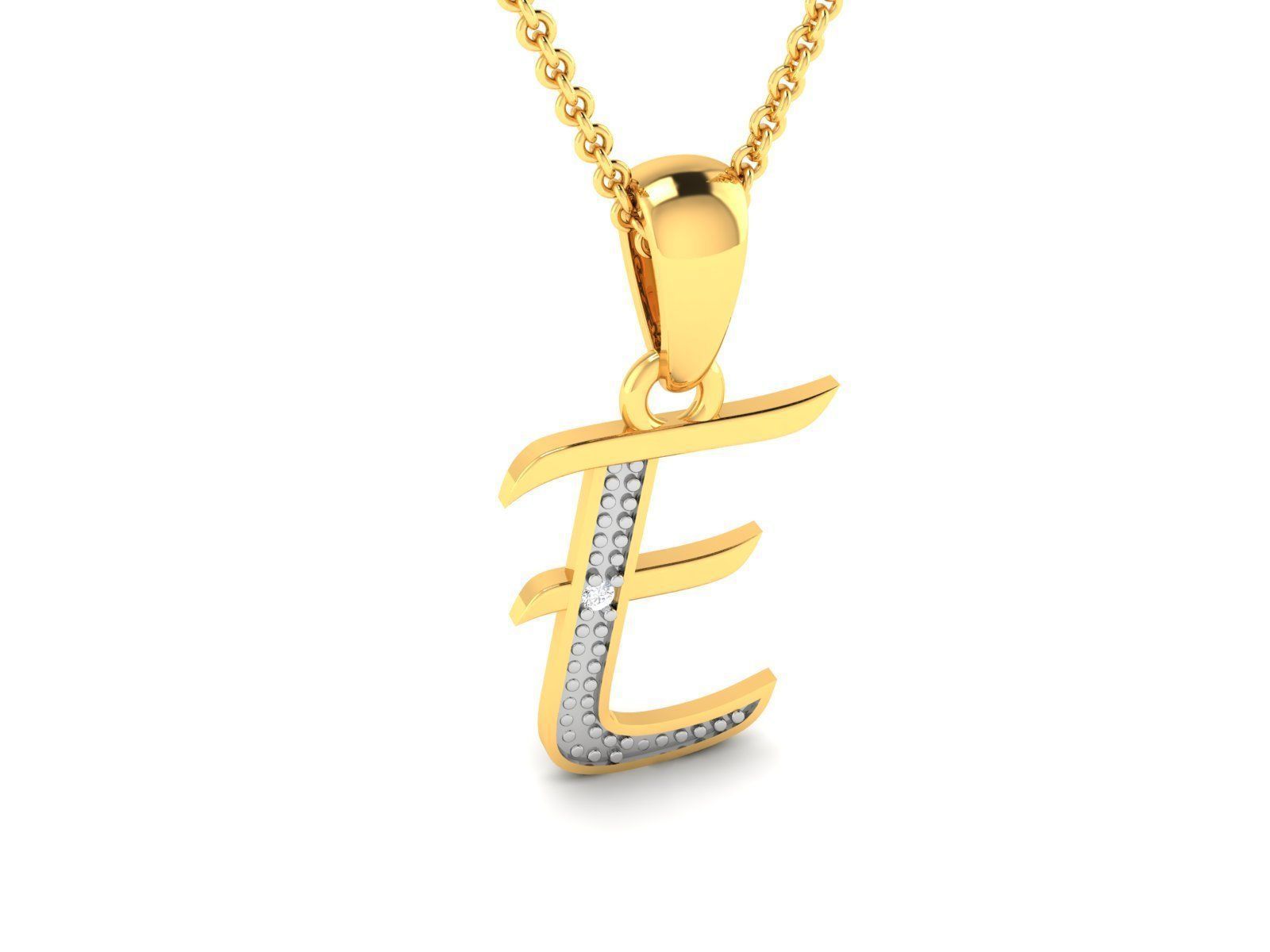 Alphabet pendant 3D print model_2