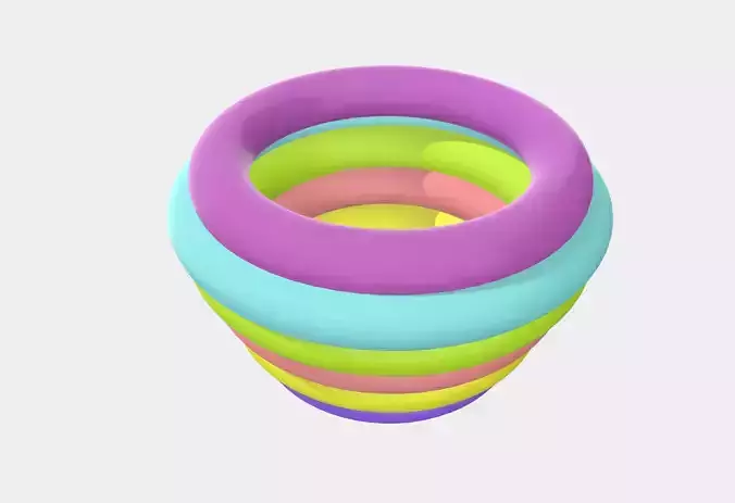 plant pot for 3D Printer pastel color garden decoration 3D print model