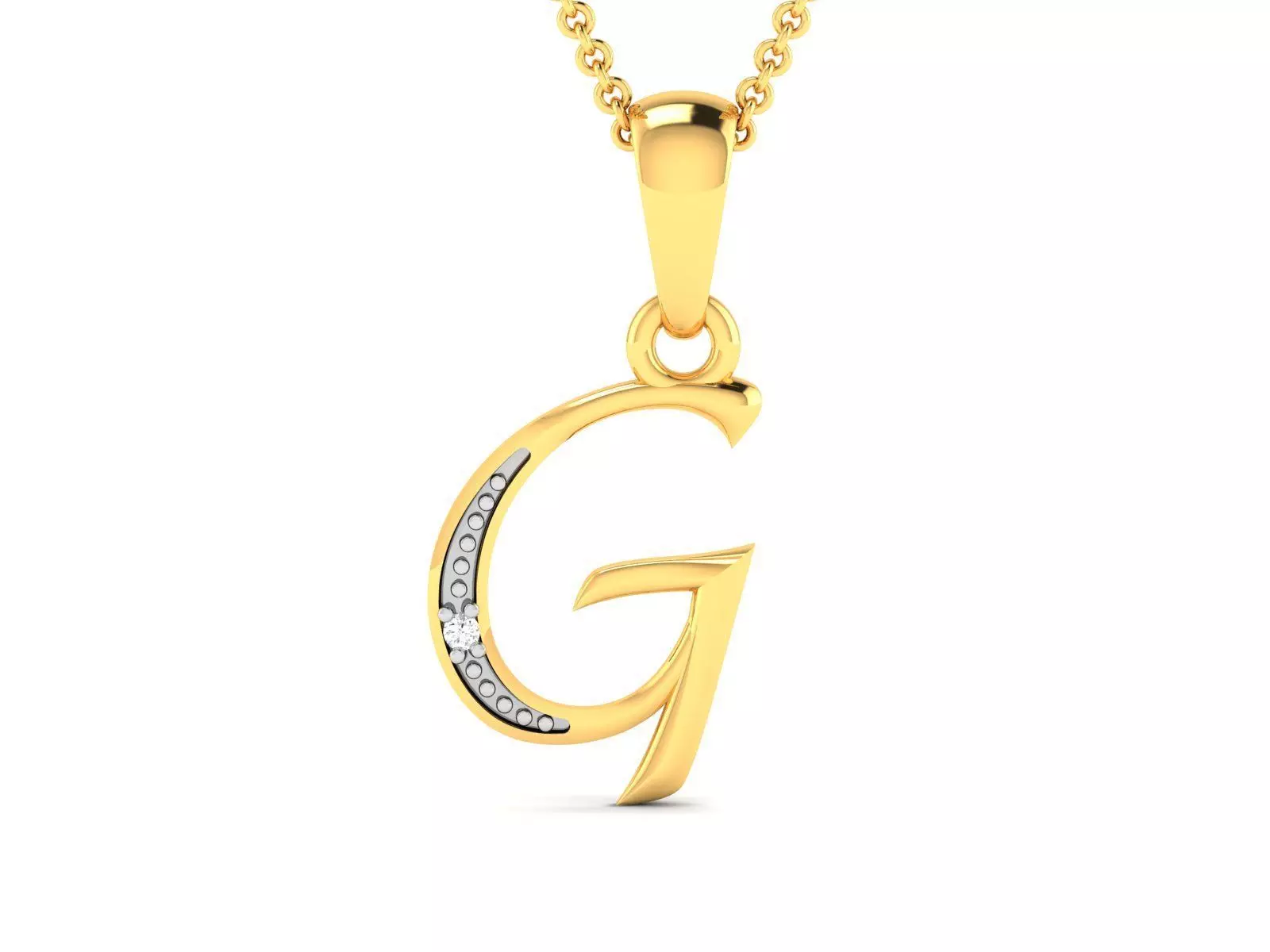 Alphabet pendant 3D print model_0