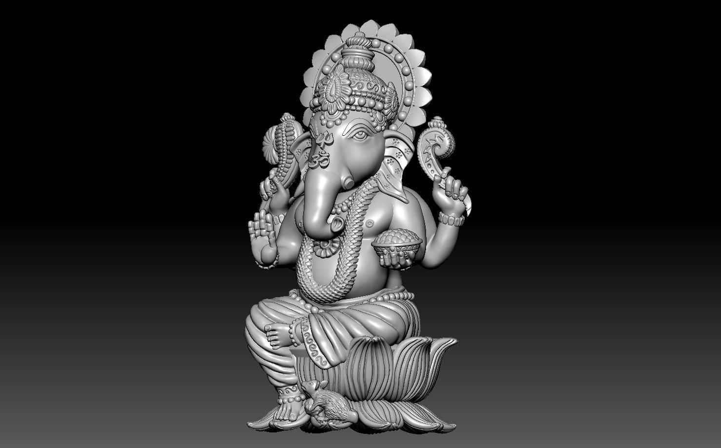 Ganesha Idol 3D Printable model 3D print model 3D print model_7