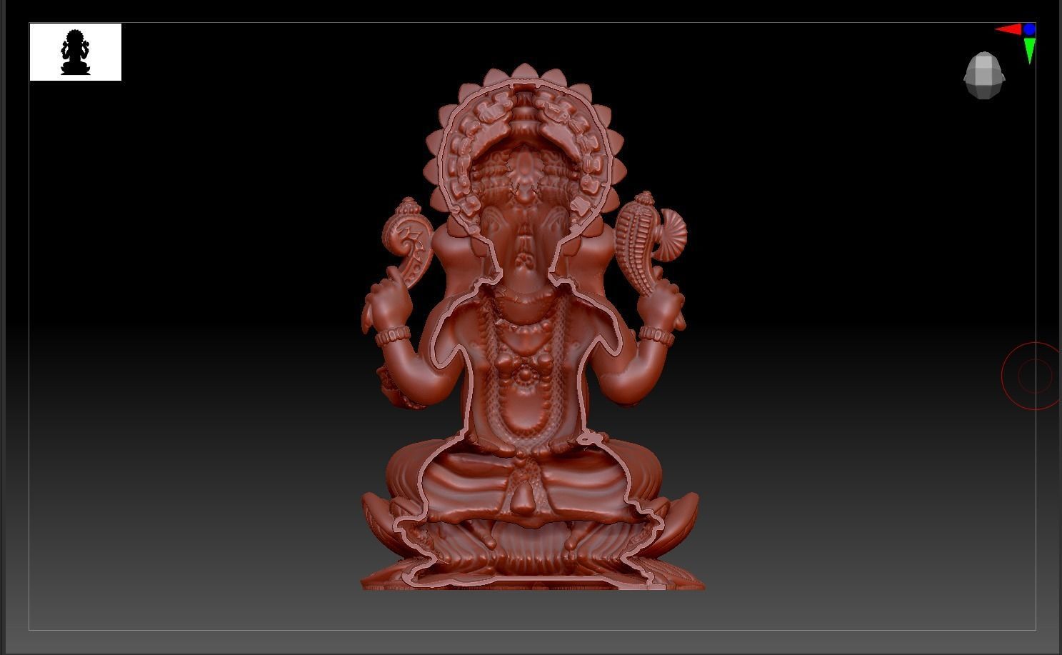 Ganesha Idol 3D Printable model 3D print model 3D print model_12