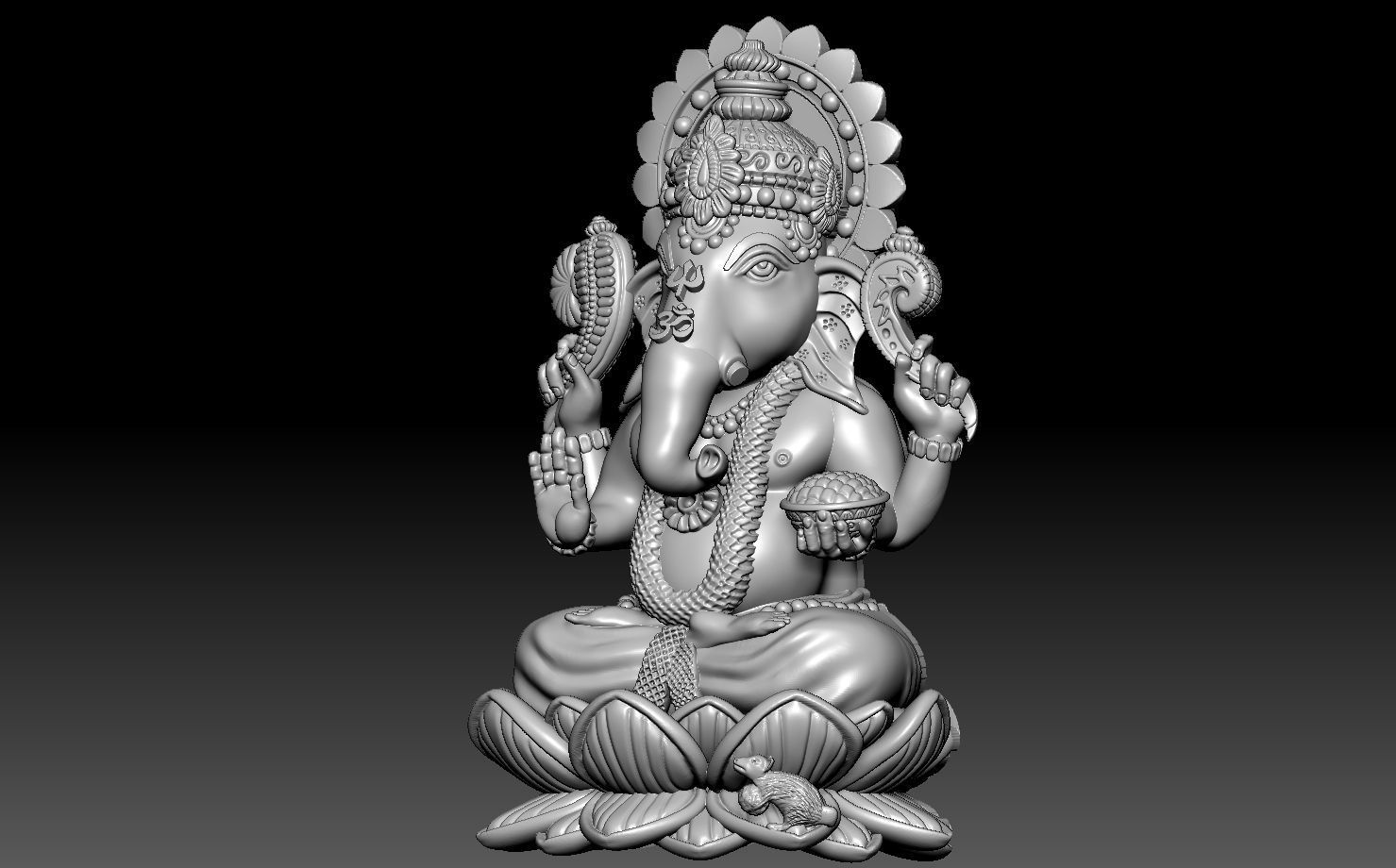 Ganesha Idol 3D Printable model 3D print model 3D print model_2
