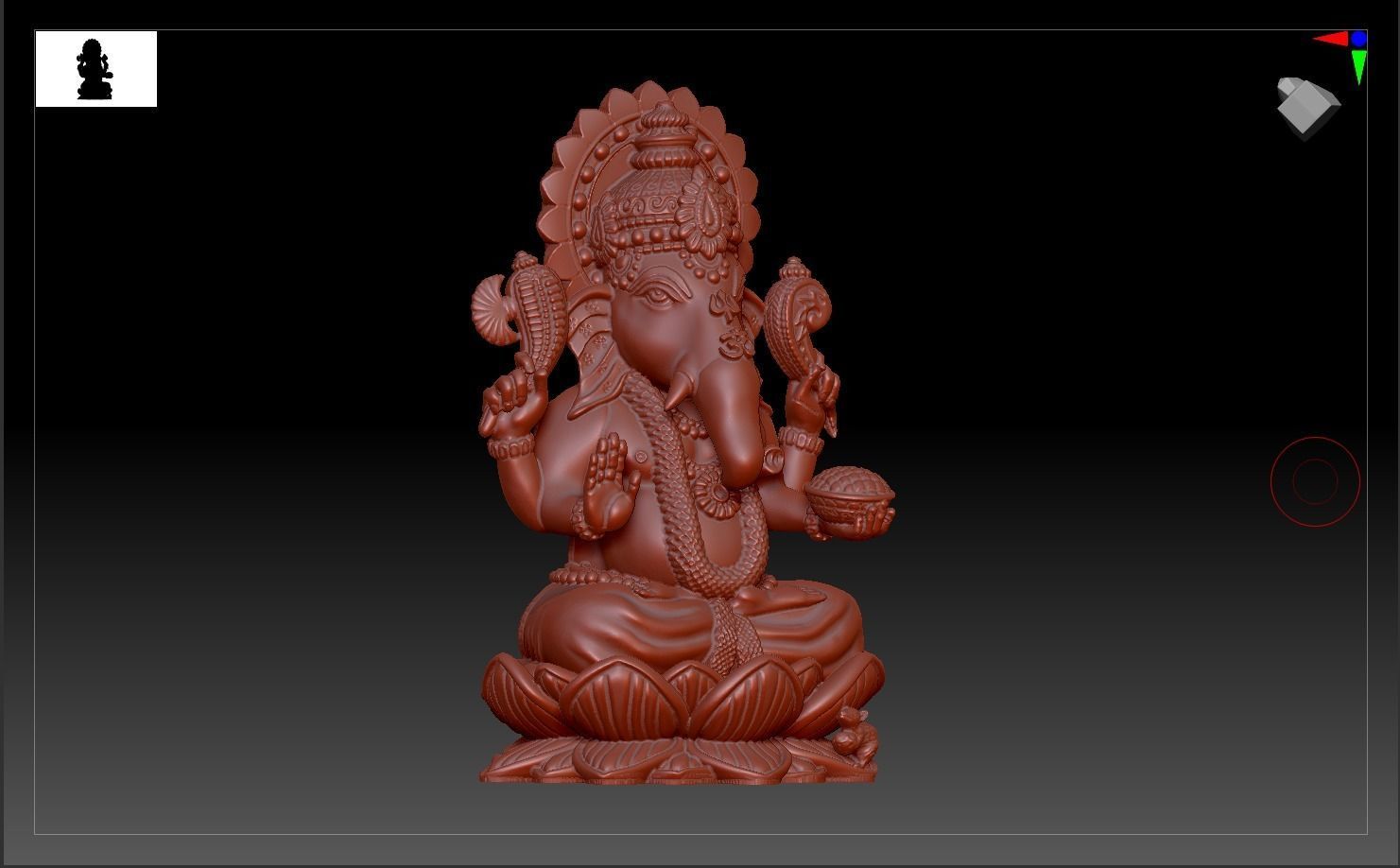 Ganesha Idol 3D Printable model 3D print model 3D print model_10