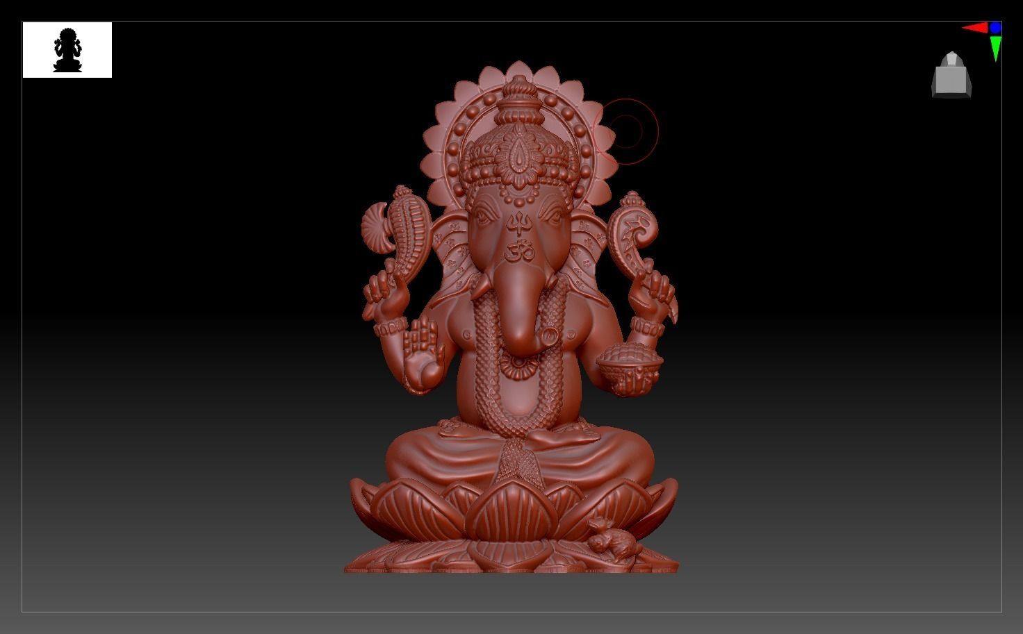 Ganesha Idol 3D Printable model 3D print model 3D print model_9