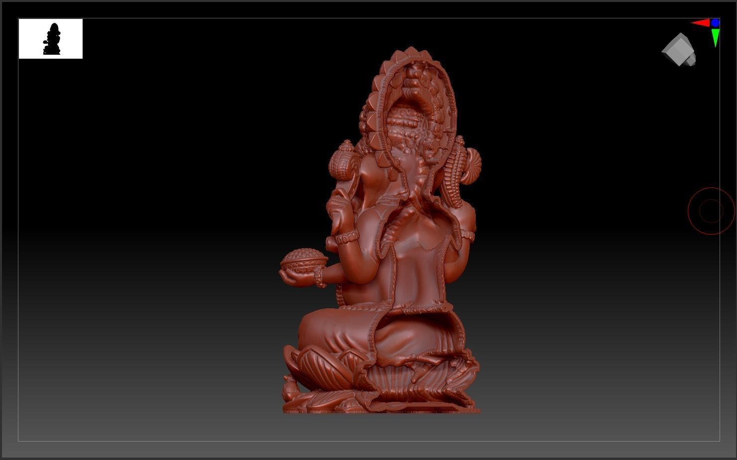Ganesha Idol 3D Printable model 3D print model 3D print model_13