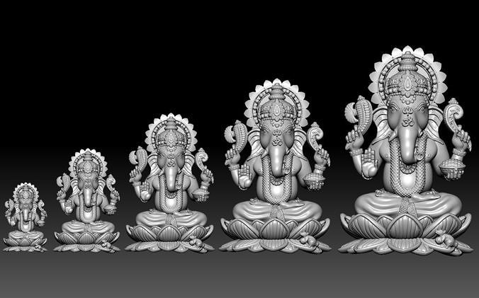 Ganesha Idol 3D Printable model 3D print model 3D print model