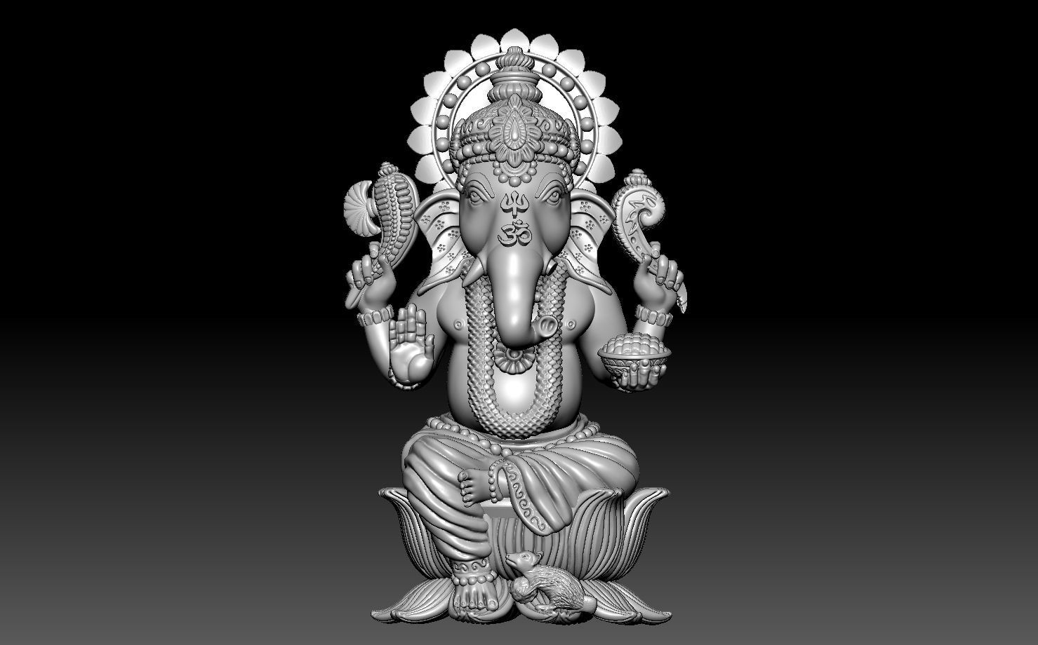Ganesha Idol 3D Printable model 3D print model 3D print model_8