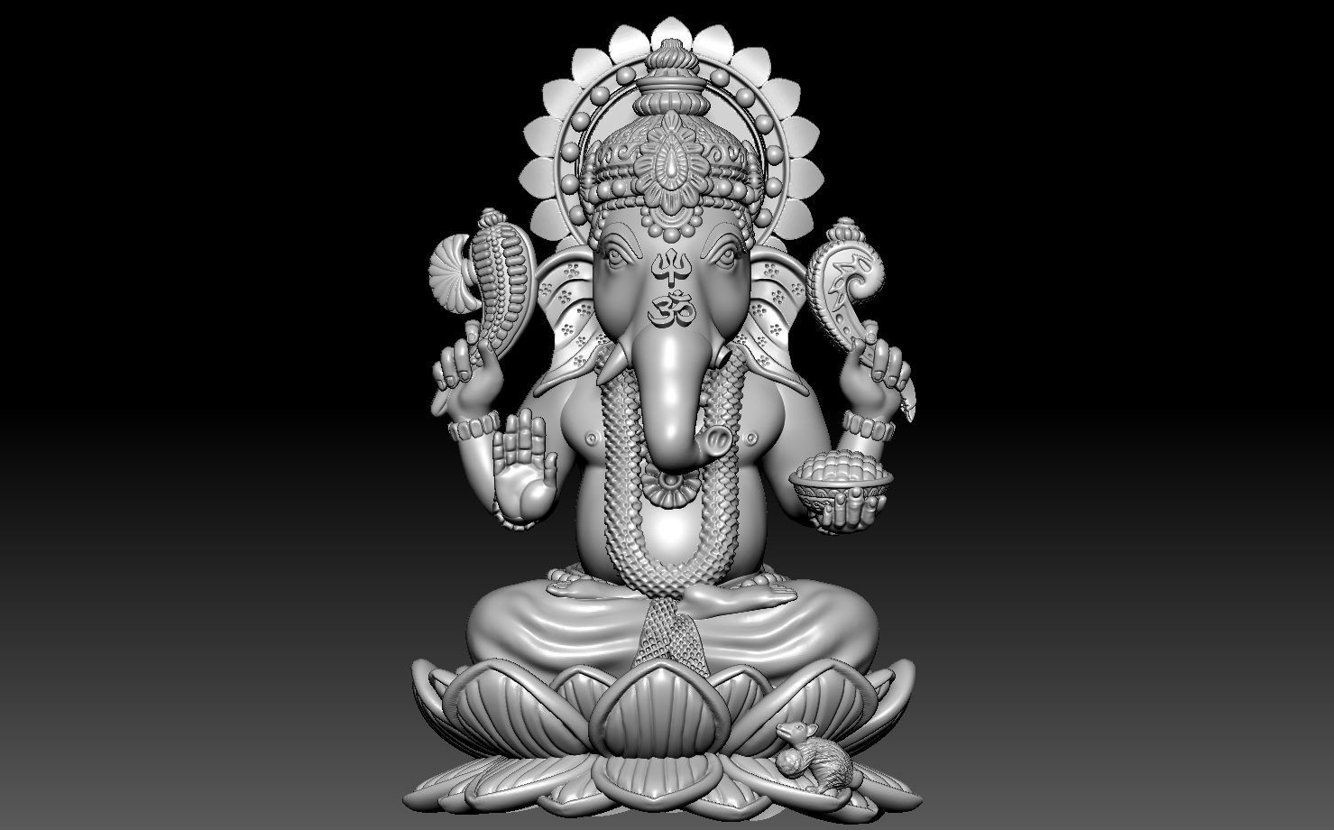Ganesha Idol 3D Printable model 3D print model 3D print model_1