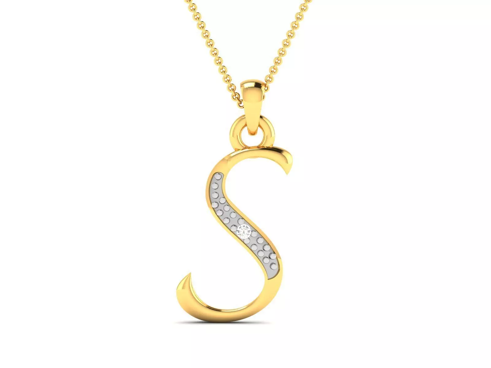 Alphabet pendant 3D print model_0