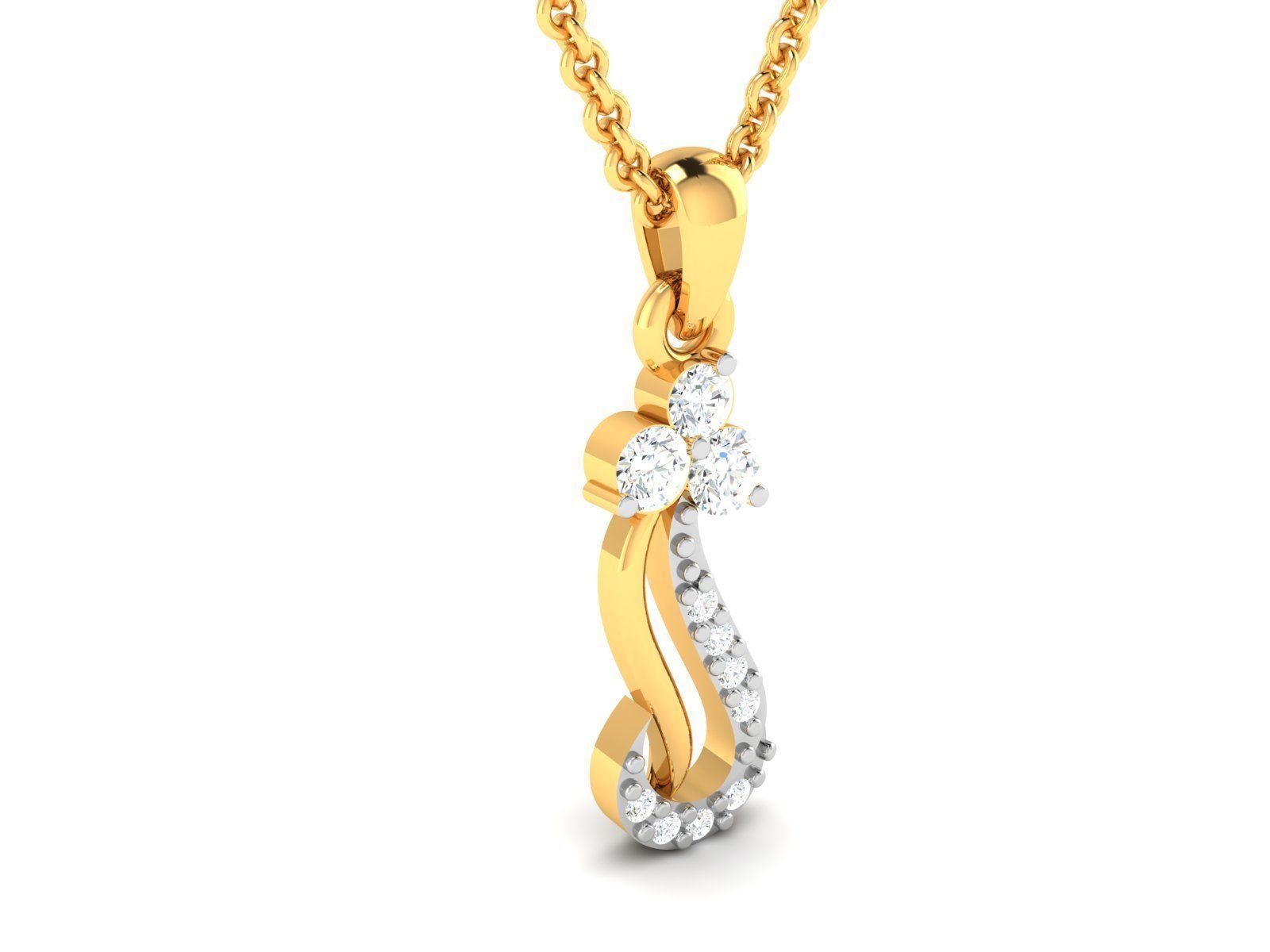 Women pendant 3D print model_2